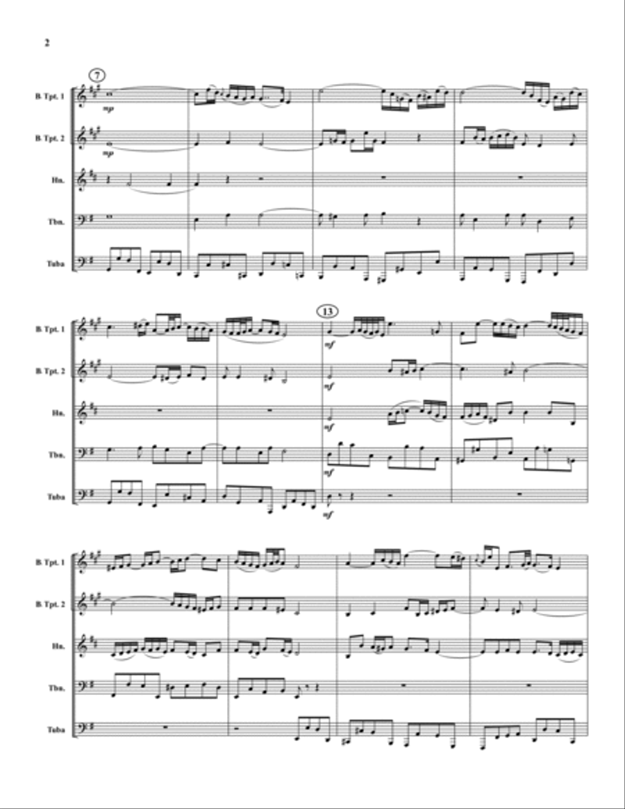 Ceremonial Music for Brass Quintet Brass Quintet scores gallery preview page 2