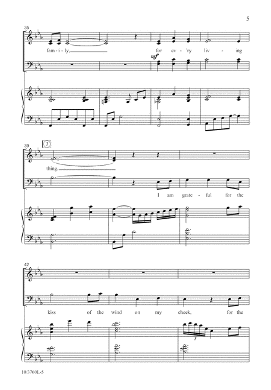 Gratitude Changes Everything 4-Part scores gallery preview page 6