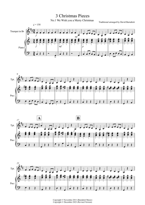 3 Easy Christmas Pieces for Trumpet and Piano