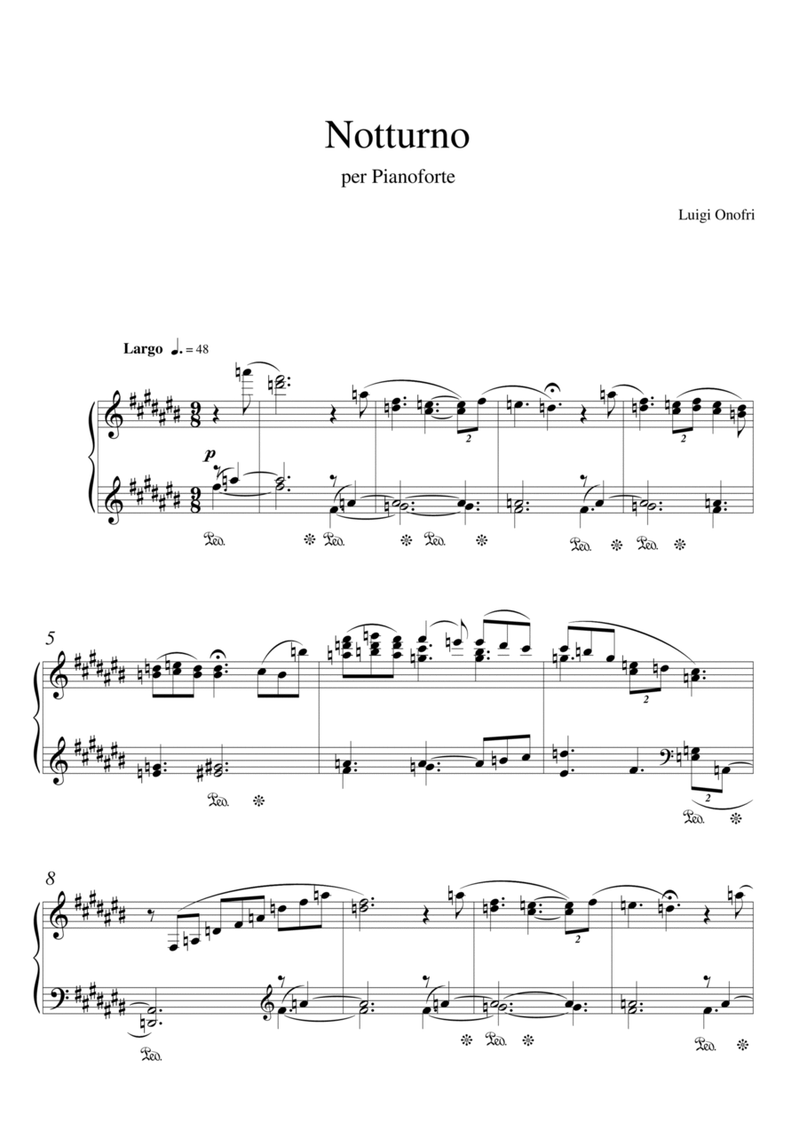 Notturno Piano Solo scores gallery preview page 1