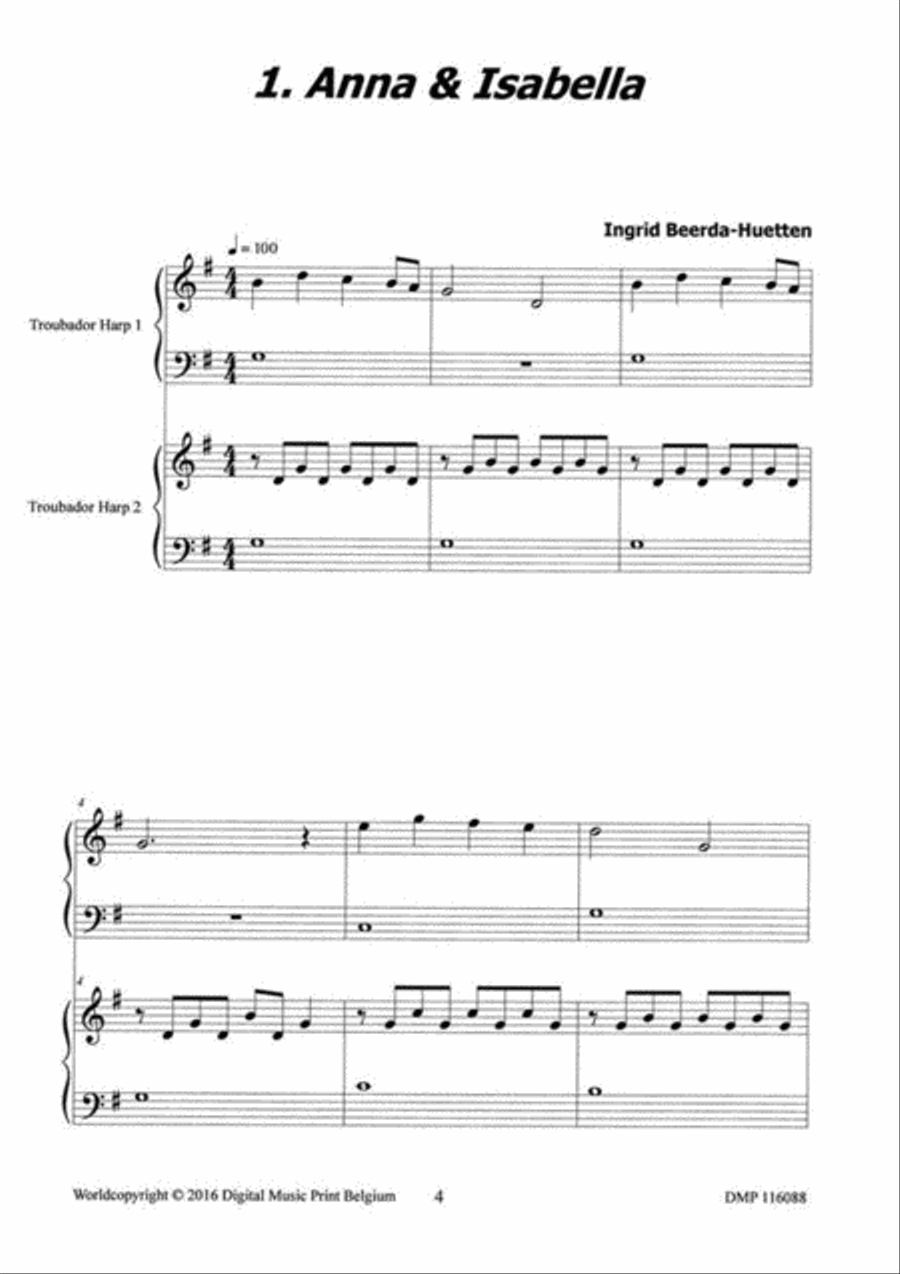 Delightful Pieces 1 Delightful Pieces 1 Harp scores gallery preview page 2