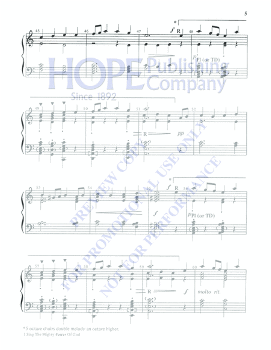 I Sing the Mighty Power of God 5-Octaves scores gallery preview page 5