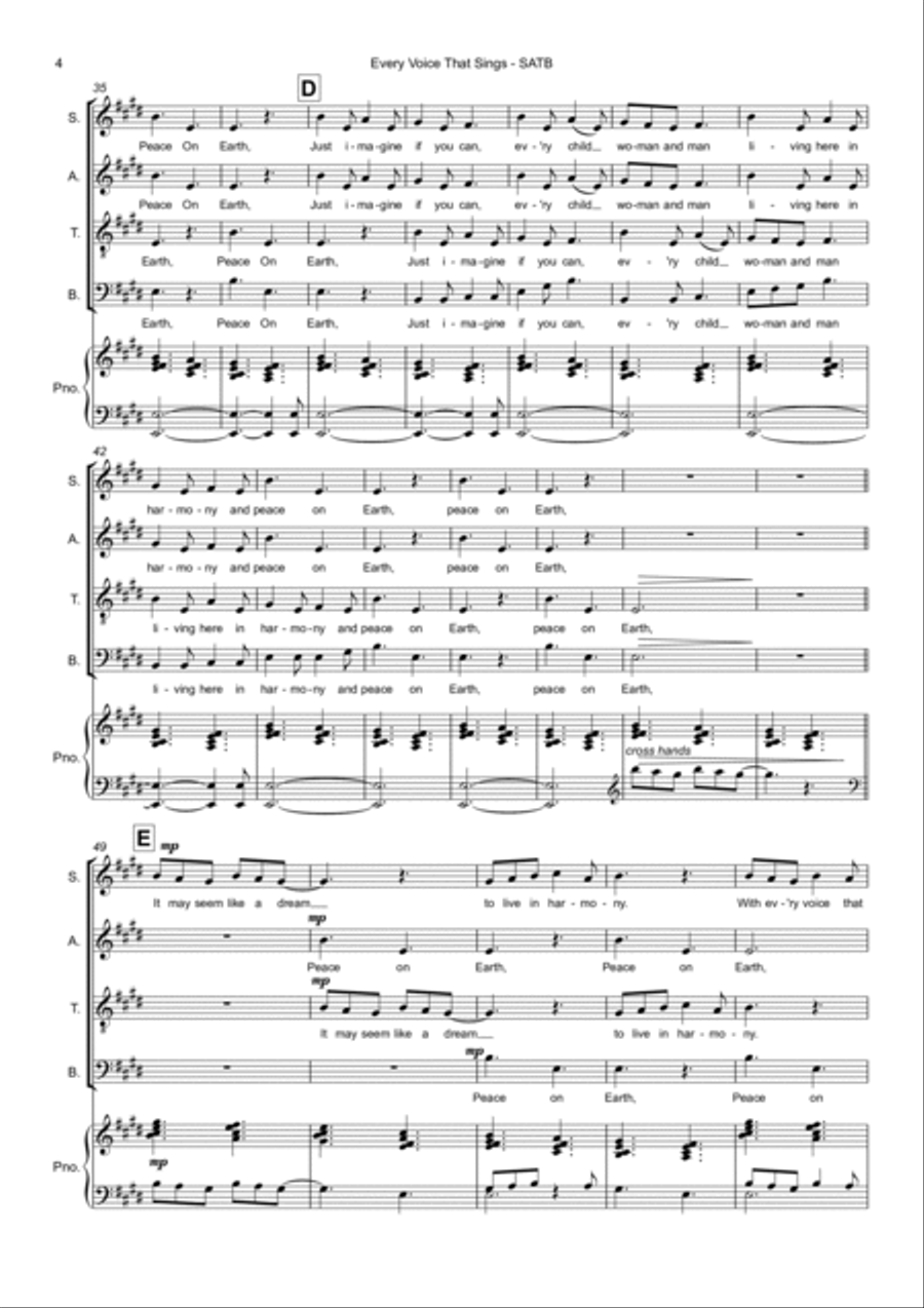 Every Voice That Sings 4-Part scores gallery preview page 4