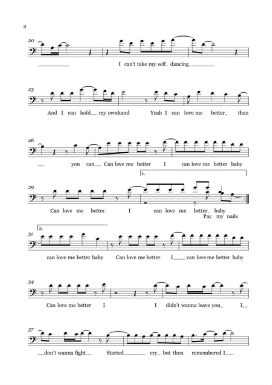 Flowers Flowers Cello Solo scores gallery preview page 2