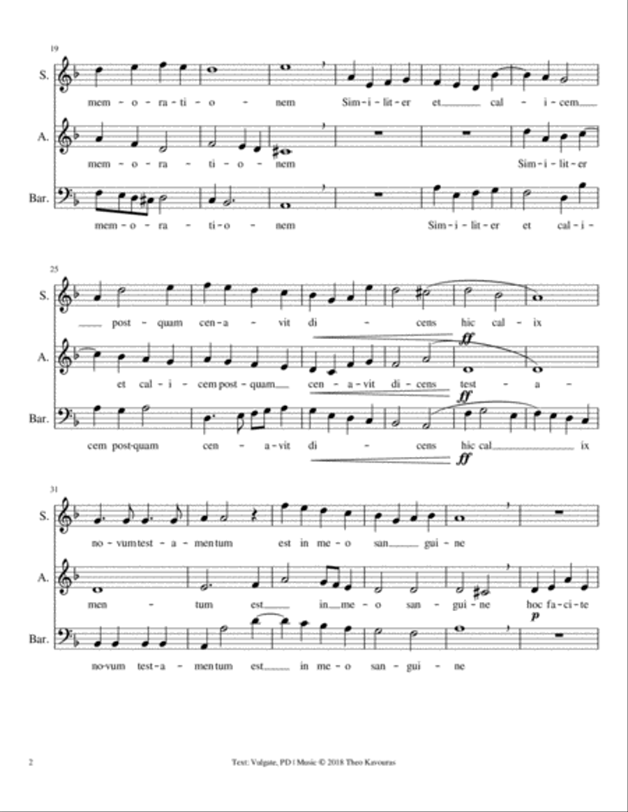 Quonium Dominus Iesus 3-Part scores gallery preview page 2