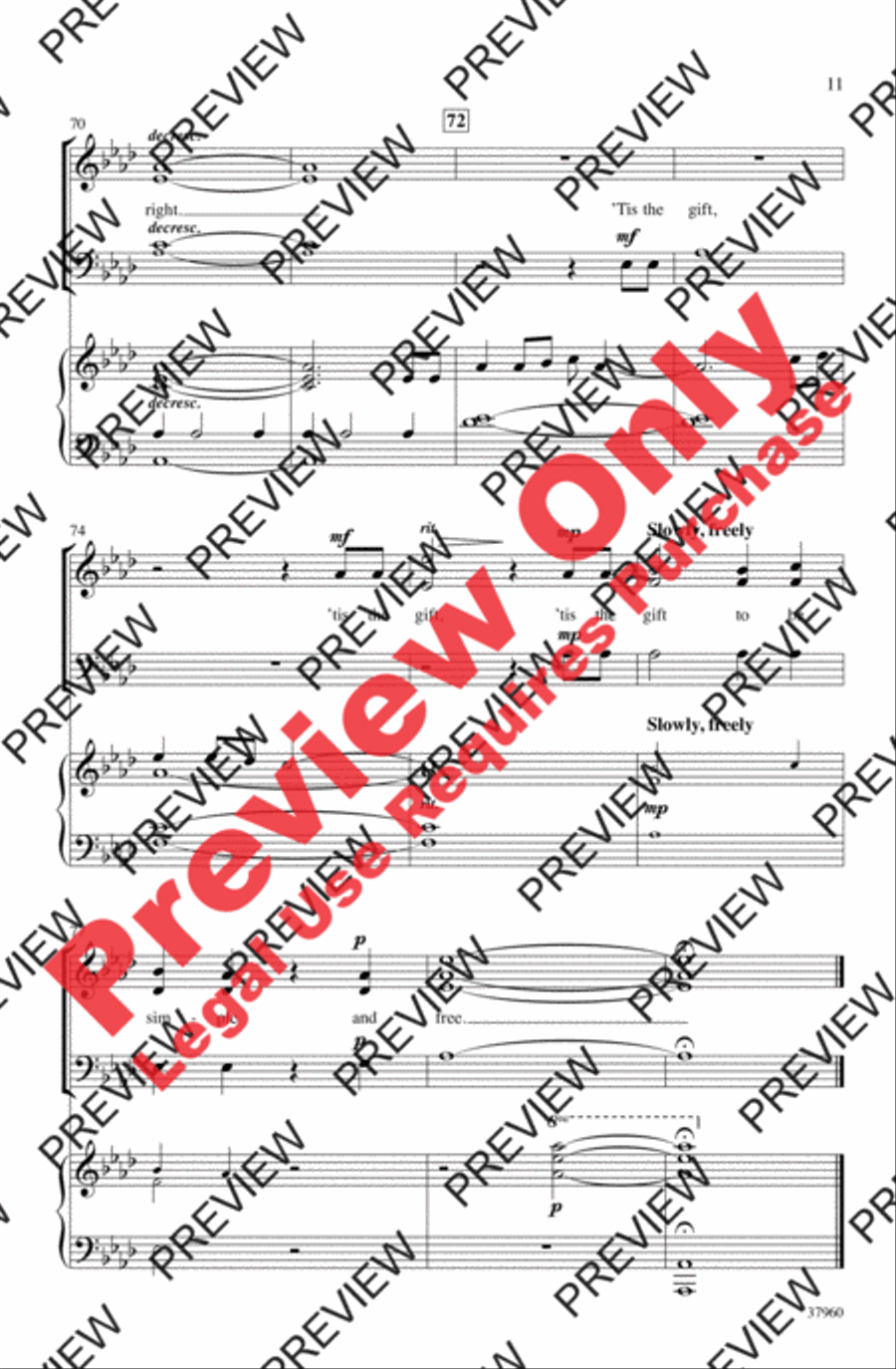 Simple Gifts 3-Part scores gallery preview page 10