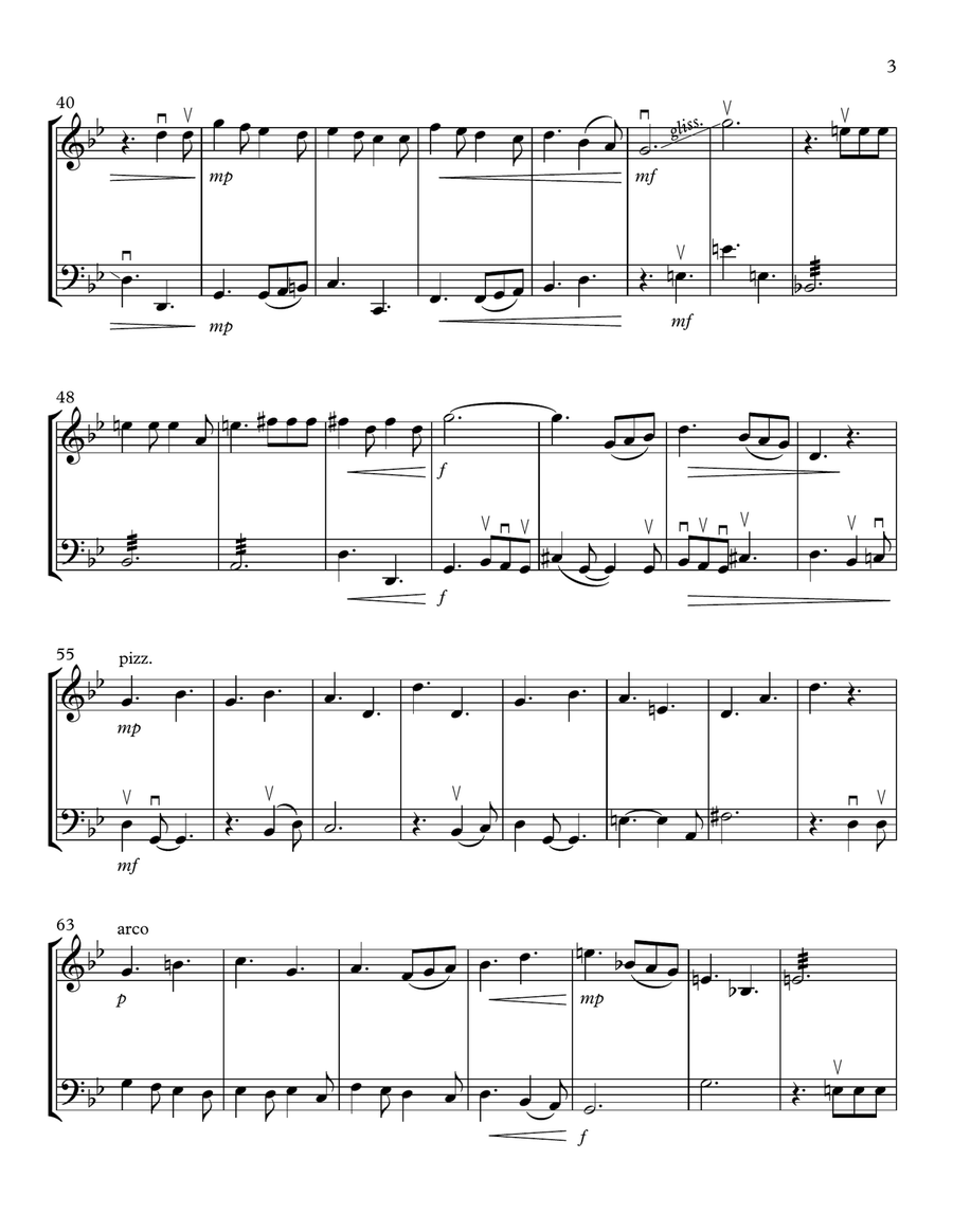 You're A Mean One, Mr. Grinch String Duet scores gallery preview page 3