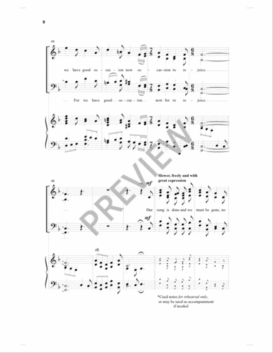 May Day Carol 4-Part scores gallery preview page 7