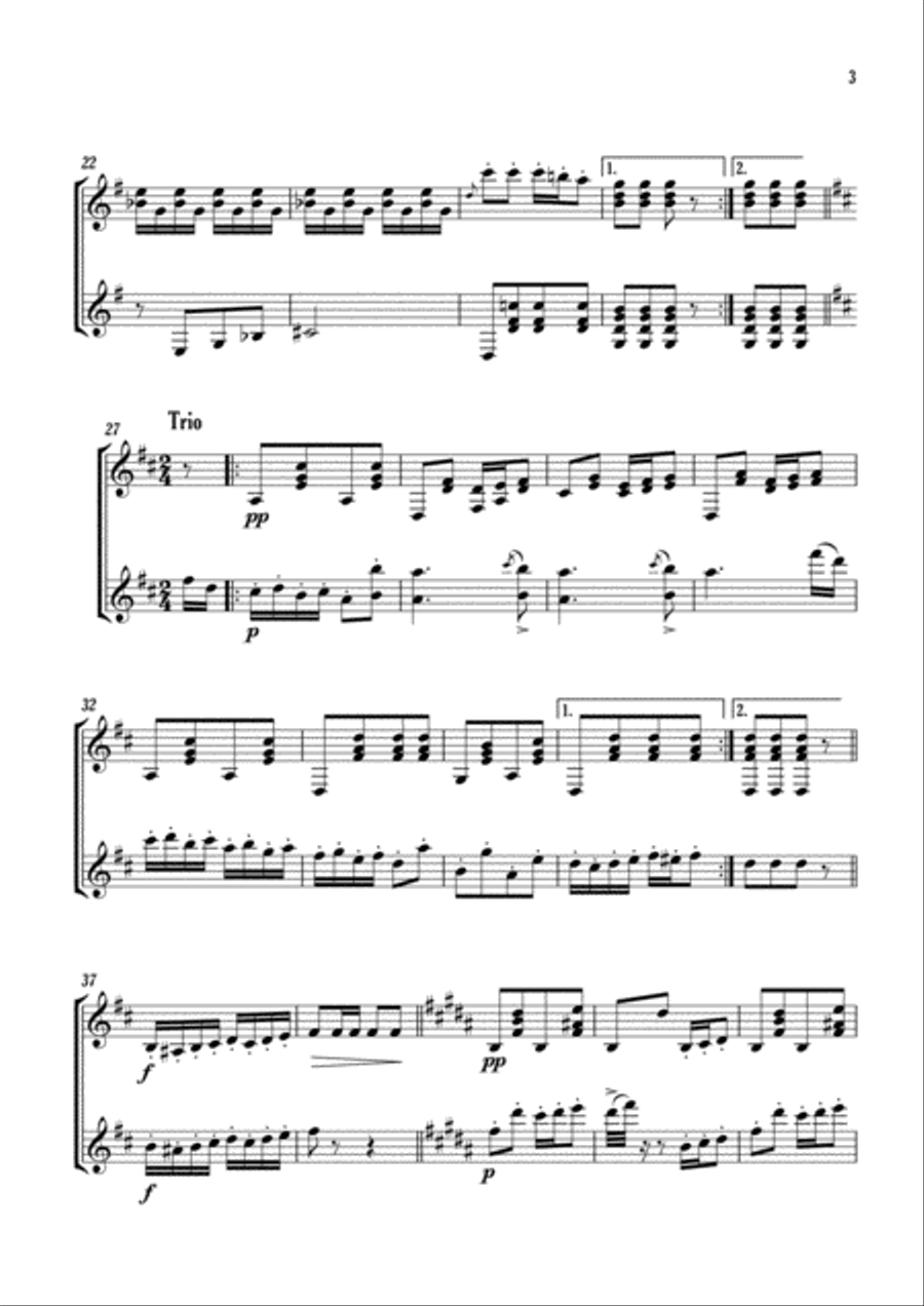 Neujahrs-Polka Neujahrs-Polka Classical Guitar scores gallery preview page 3