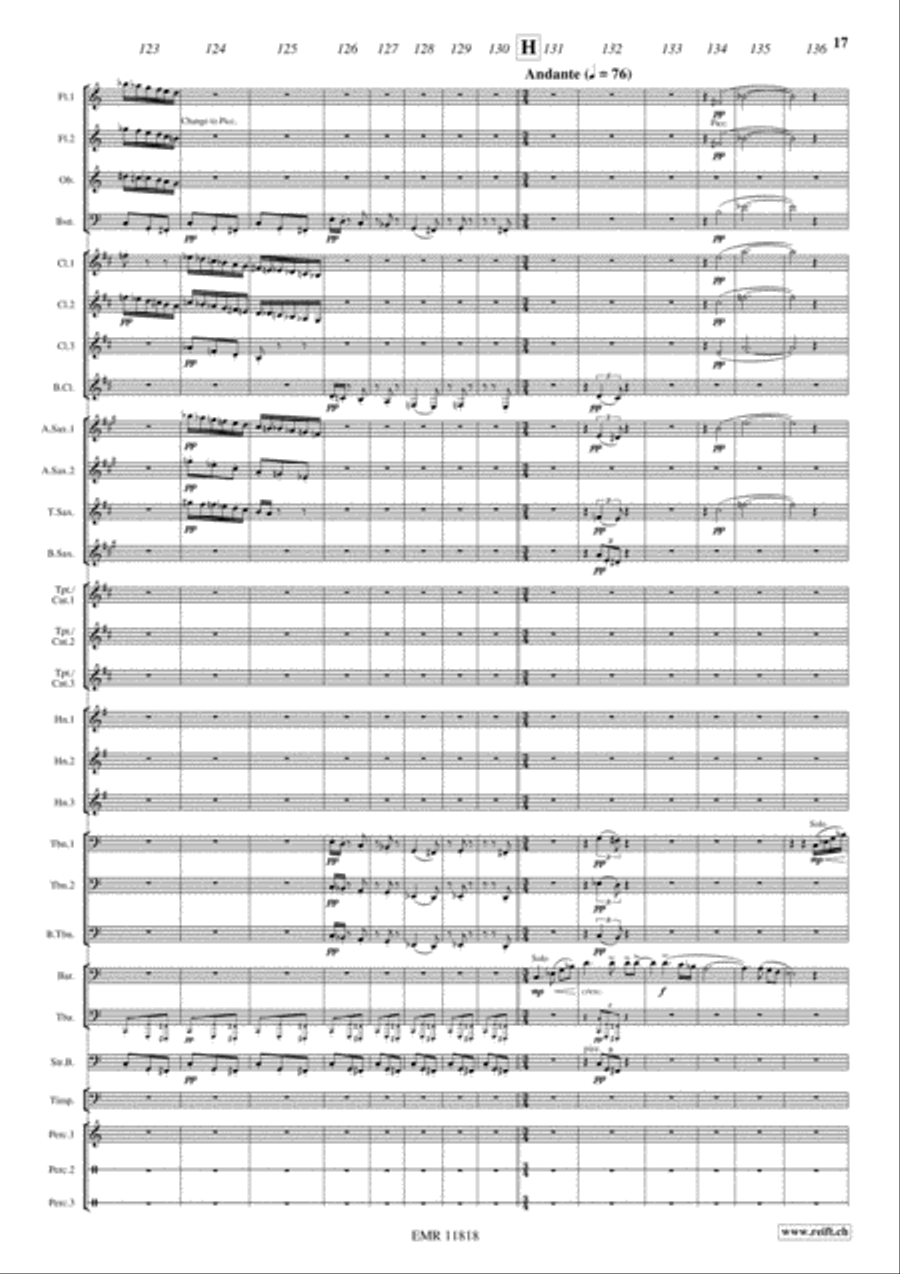 The Perfect Fool Concert Band scores gallery preview page 18