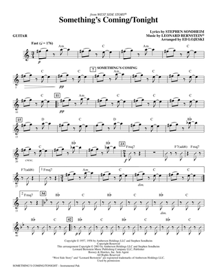 Something's Coming/Tonight (from West Side Story) (arr. Ed Lojeski) - Guitar
