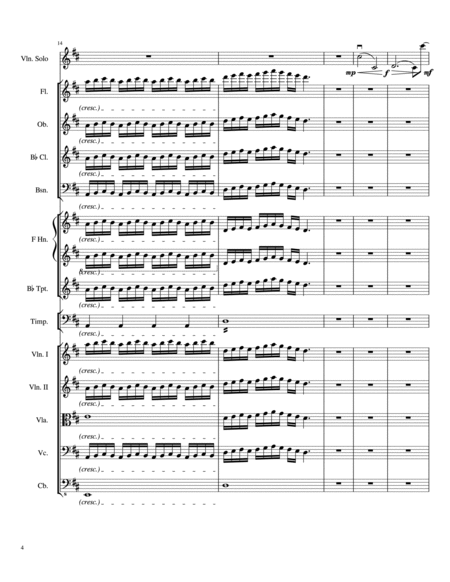 Violin Concerto No 2 in D Major, Score and All Parts Included