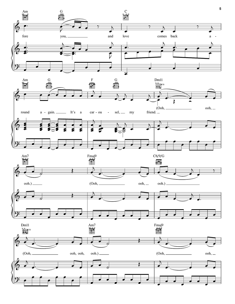 Carousel Piano, Vocal, Guitar scores gallery preview page 5