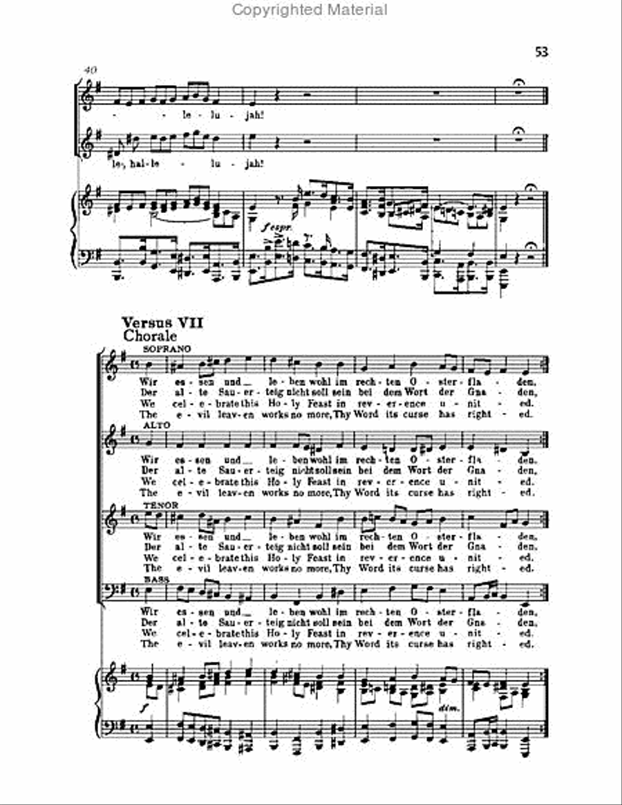 Christ lag in Todsbanden, BWV 4 Choir scores gallery preview page 53