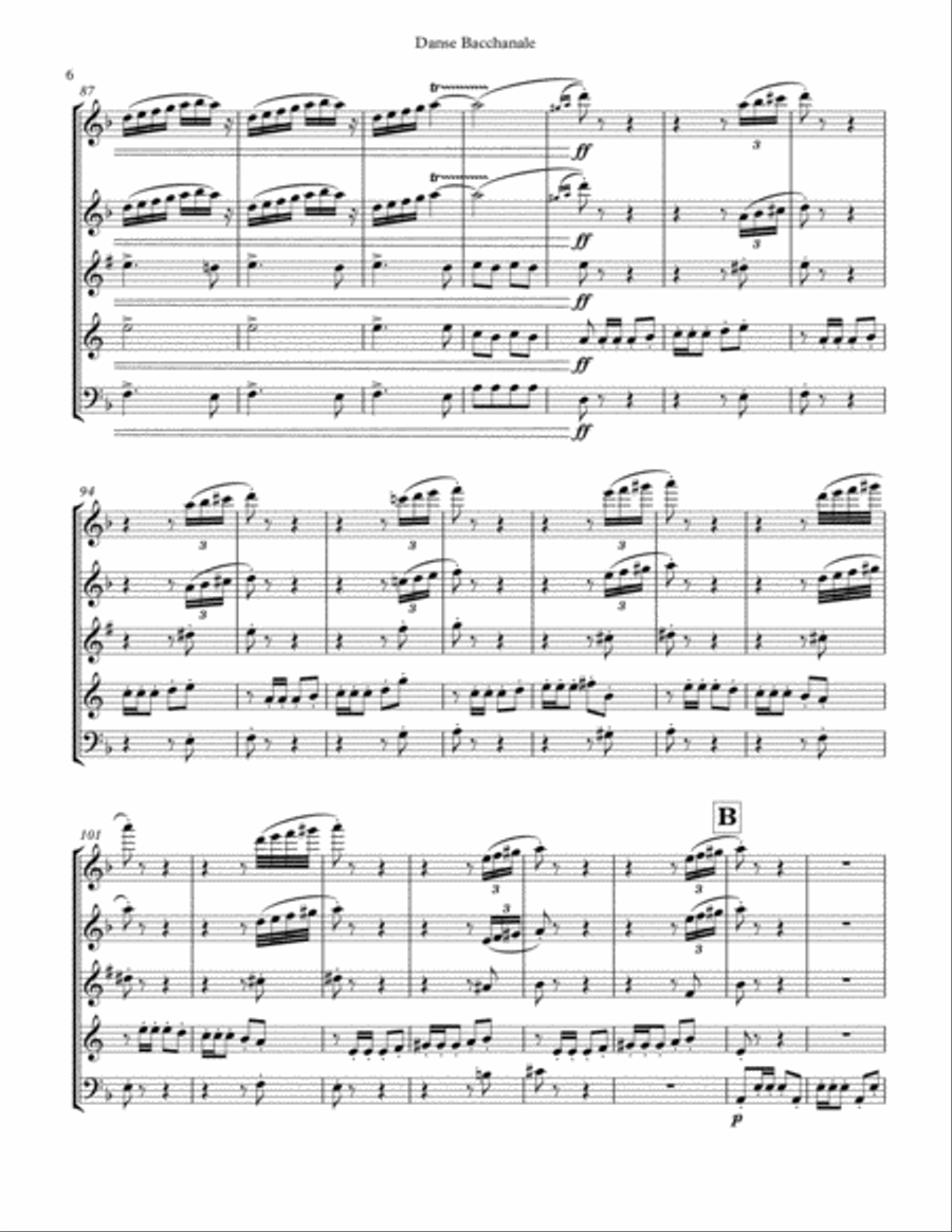 Danse Bacchanale from Danse Bacchanale from