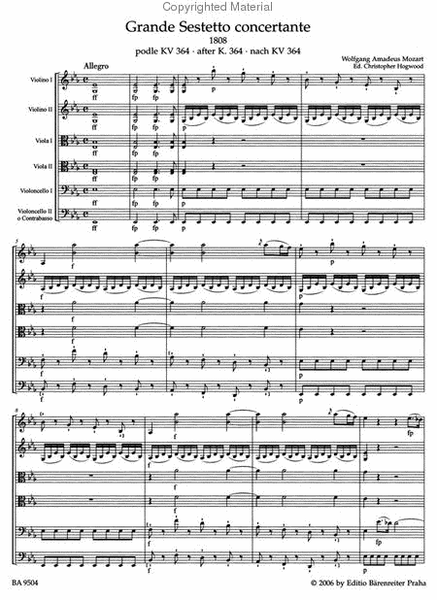 Grande sestetto concertante for String Sextett