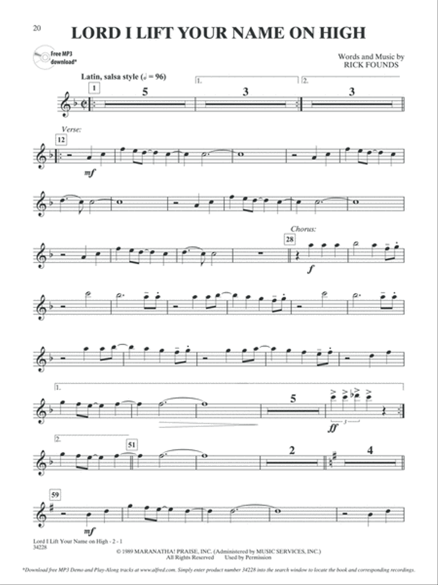 Top Praise & Worship Instrumental Solos Alto Saxophone scores gallery preview page 7