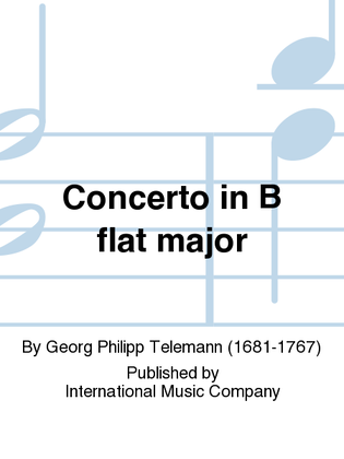 Book cover for Concerto In B Flat Major
