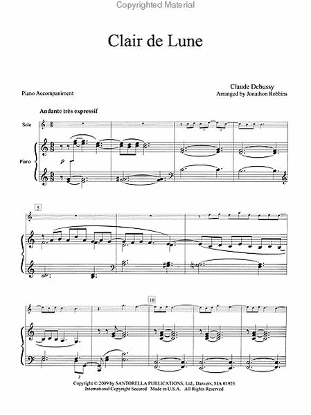 Debussy's Clair de Lune for Trumpet and Piano