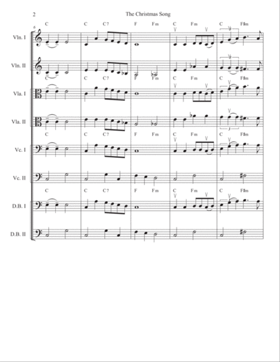 The Christmas Song (chestnuts Roasting On An Open Fire) Cello scores gallery preview page 2