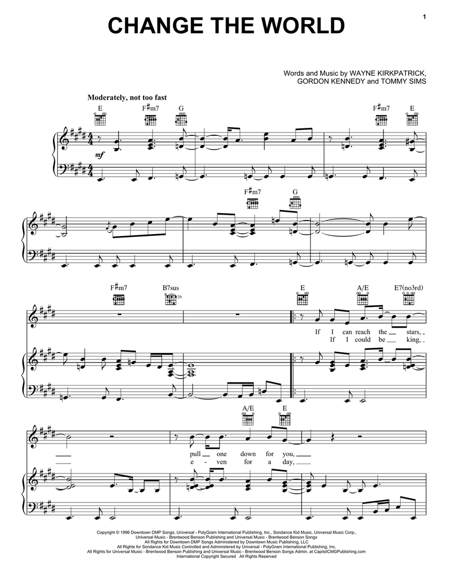 Change The World Acoustic Guitar scores gallery preview page 1
