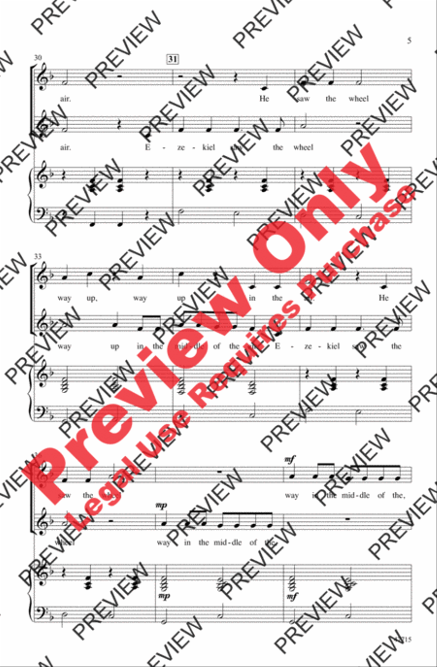 Ezekiel Saw the Wheel Ezekiel Saw the Wheel 2-Part scores gallery preview page 5