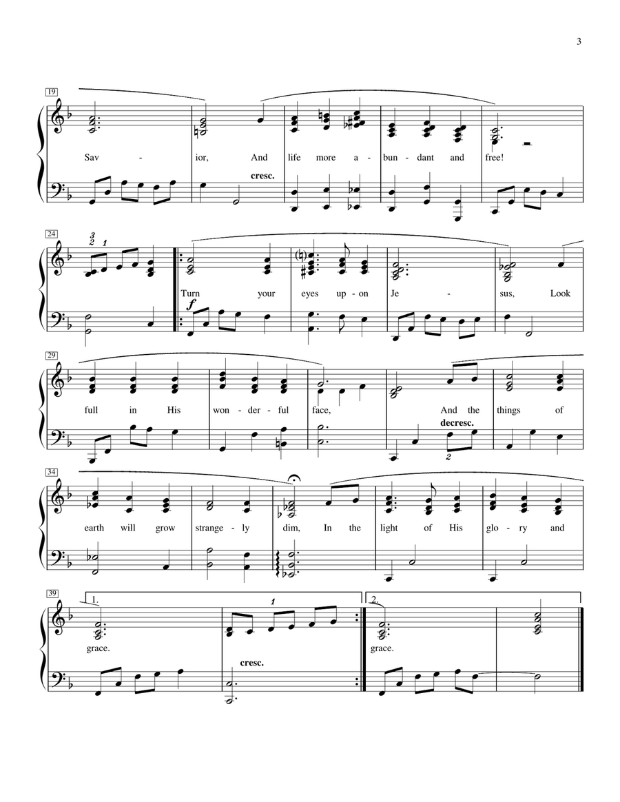 Jazzy Hymn Arrangements-Book Six Easy Piano scores gallery preview page 4