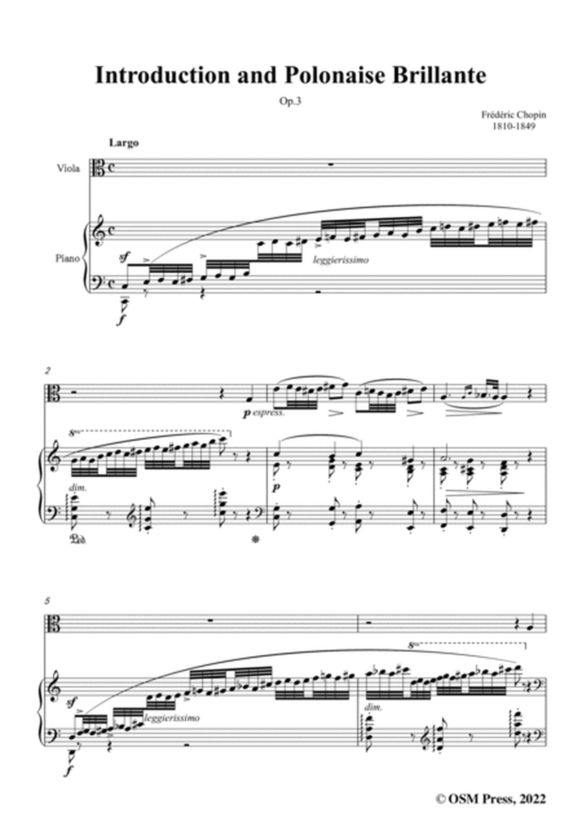 Chopin-Introduction and Polonaise Brillante,Op.3,for Viola and Piano image number null