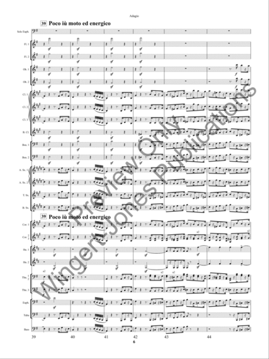Adagio Solo Euphonium and Winds Concert Band scores gallery preview page 9