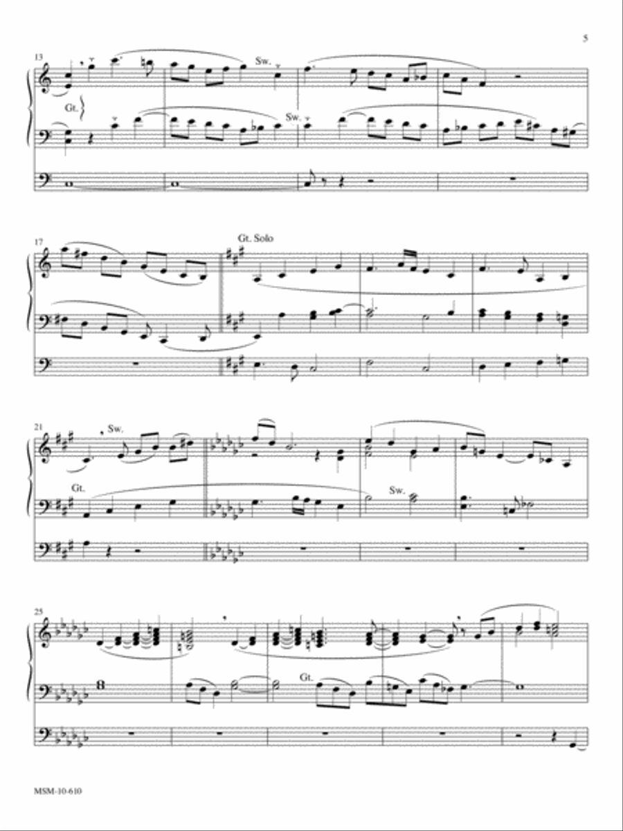 Six Pieces for Organ, Volume 2 B-Flat Clarinet scores gallery preview page 3