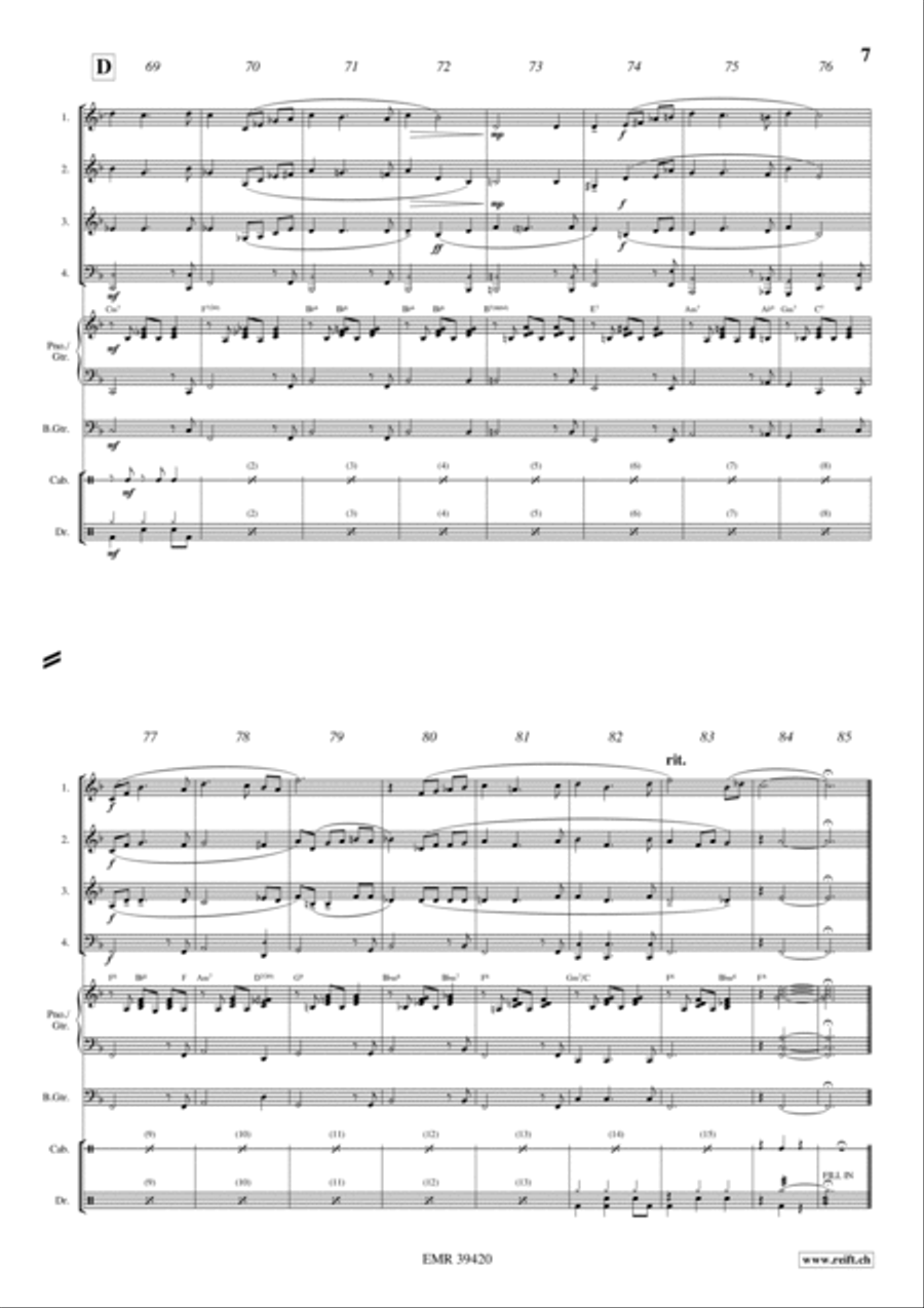 Snow-White Waltz Woodwind Quartet scores gallery preview page 6