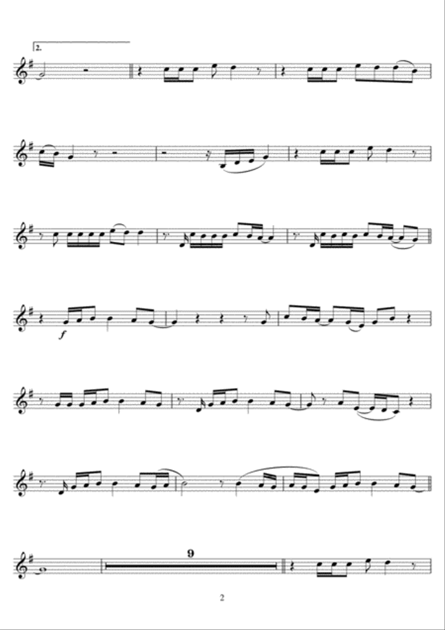 (Something Inside) So Strong Clarinet Solo scores gallery preview page 2