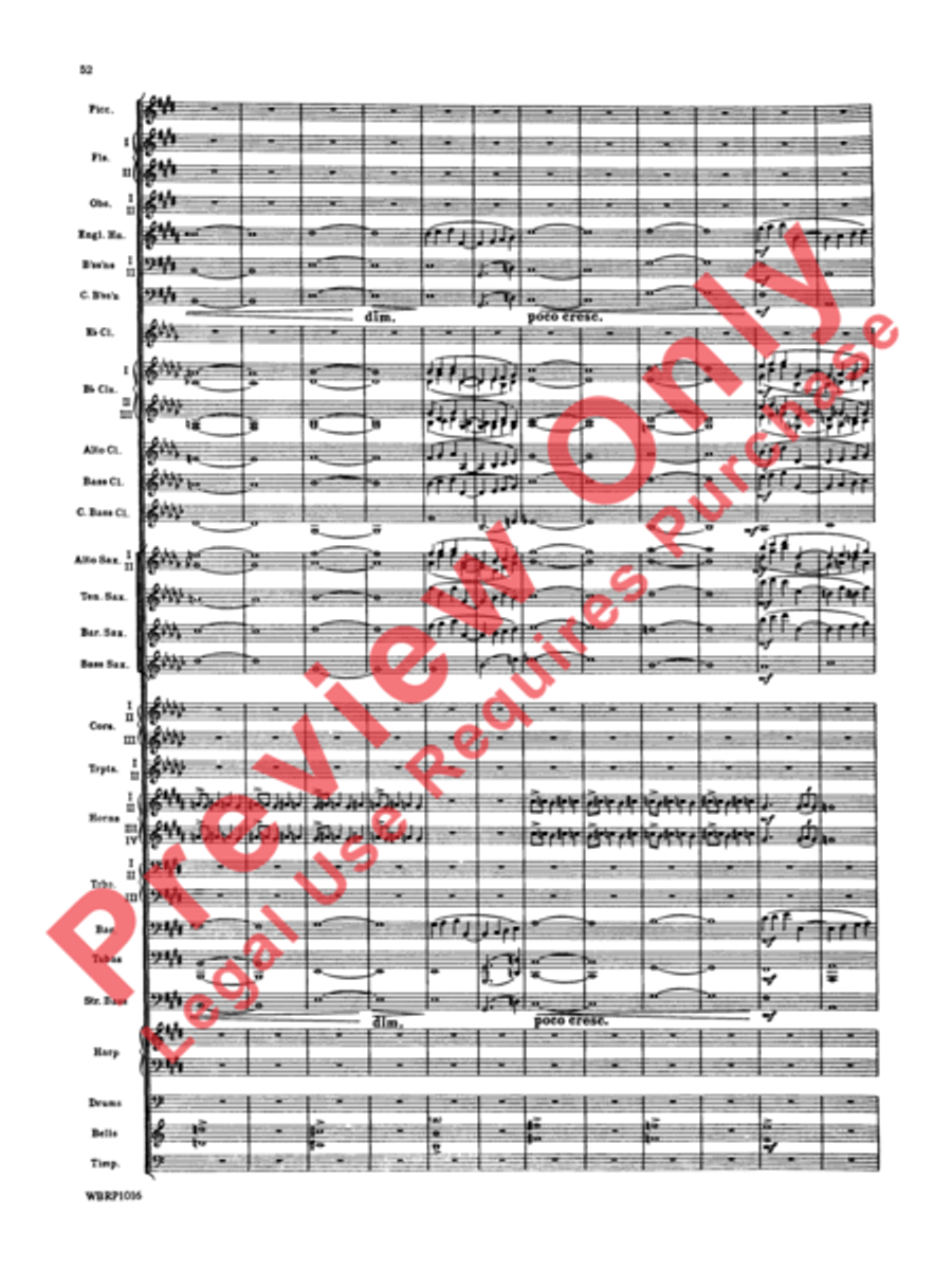 Rhapsody in Blue Concert Band scores gallery preview page 55
