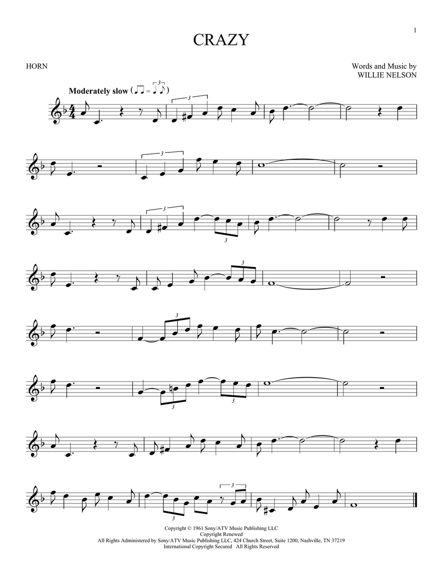 Crazy Horn Solo scores gallery preview page 1