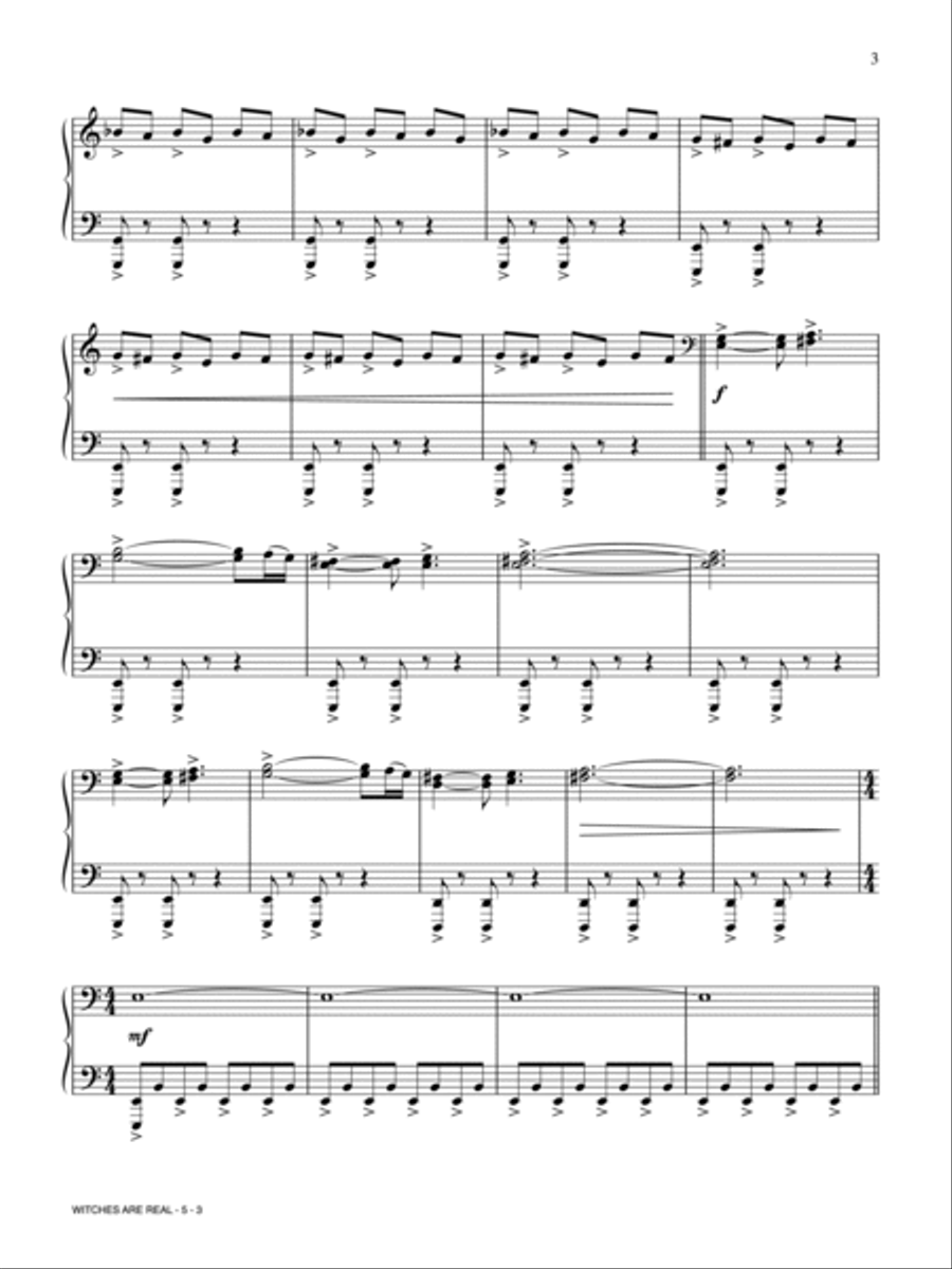 Witches Are Real (from The Witches) Piano Solo scores gallery preview page 3