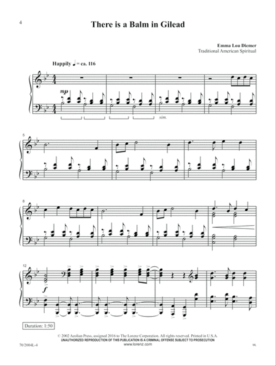 Spirituals (Digital Delivery) Piano Solo scores gallery preview page 4