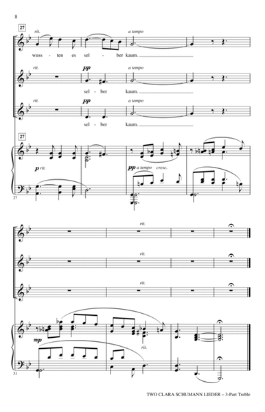 Two Clara Schumann Lieder (arr. Nathan Payant)