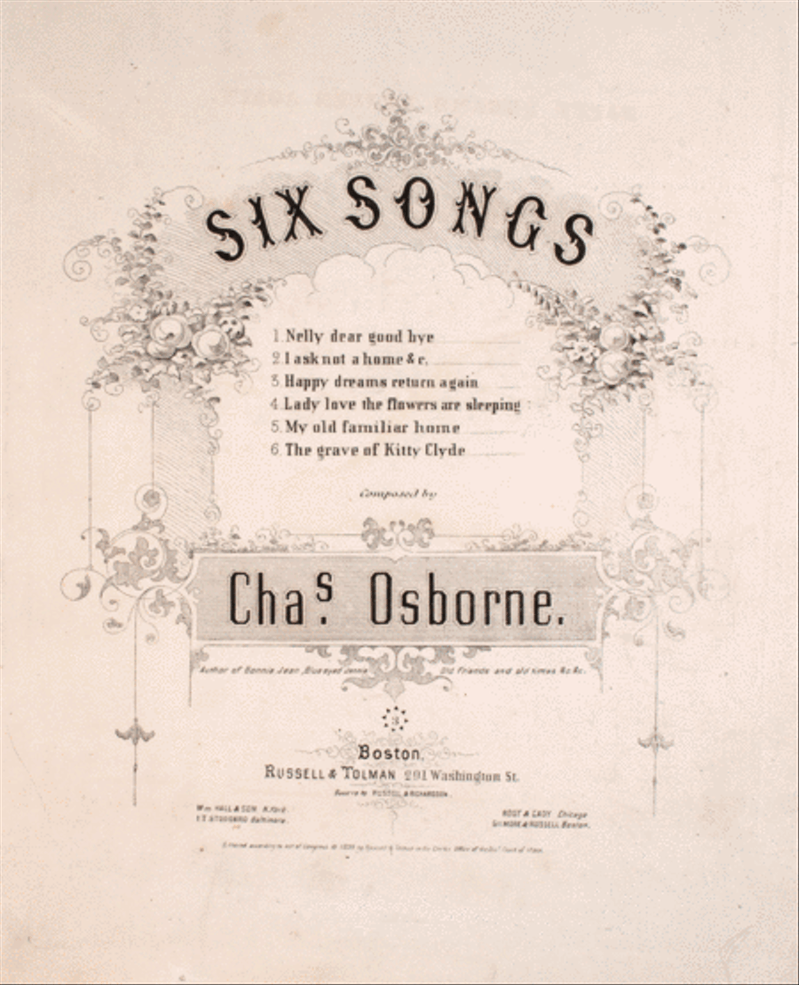 Six Songs. Happy Dreams, Return Again Voice scores gallery preview page 1