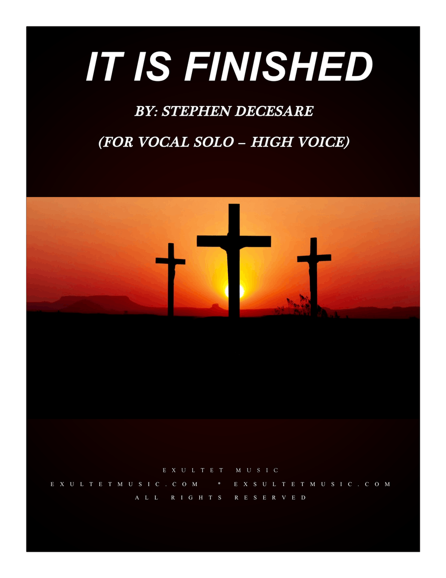 Book cover for It Is Finished (for Vocal Solo - High)