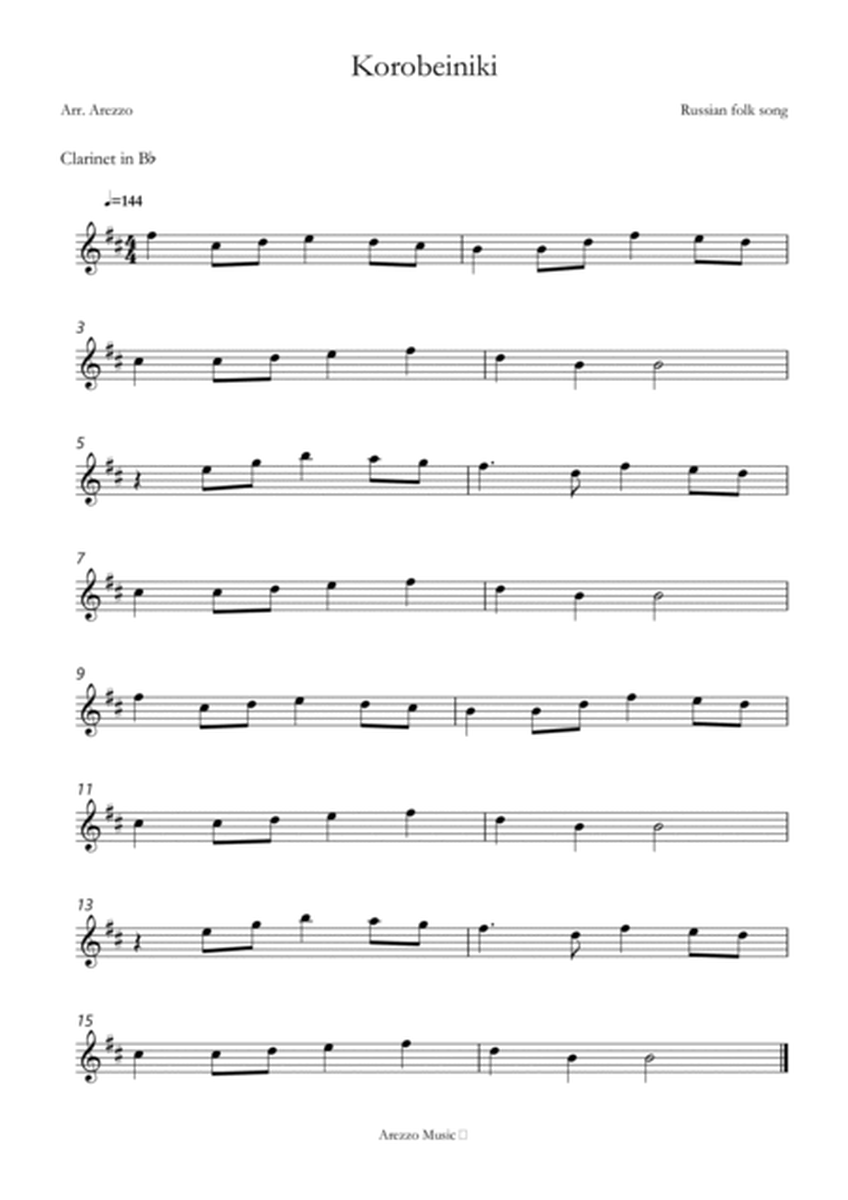 korobeiniki tetris theme for Clarinet and Cello sheet music image number null