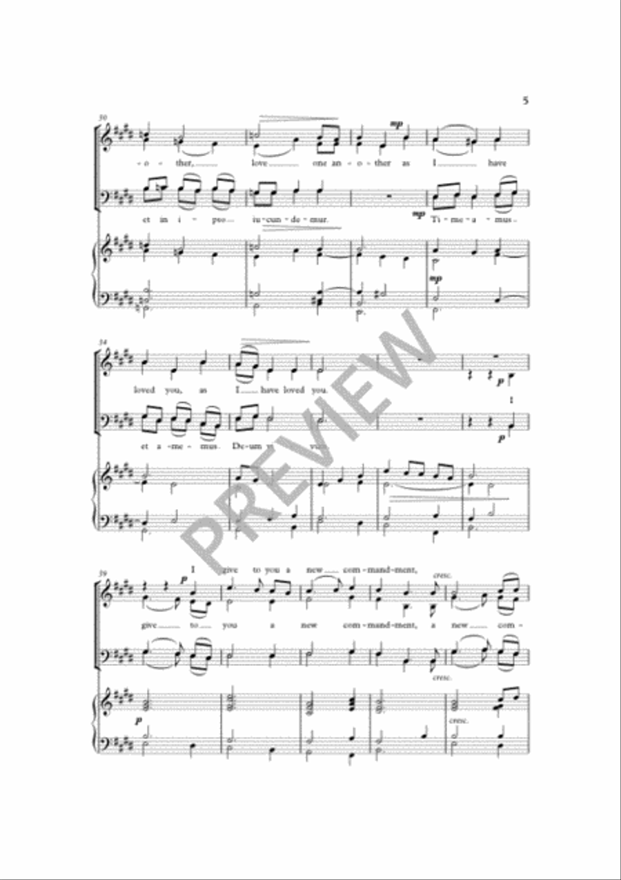 I Give to You a New Commandment 4-Part scores gallery preview page 5