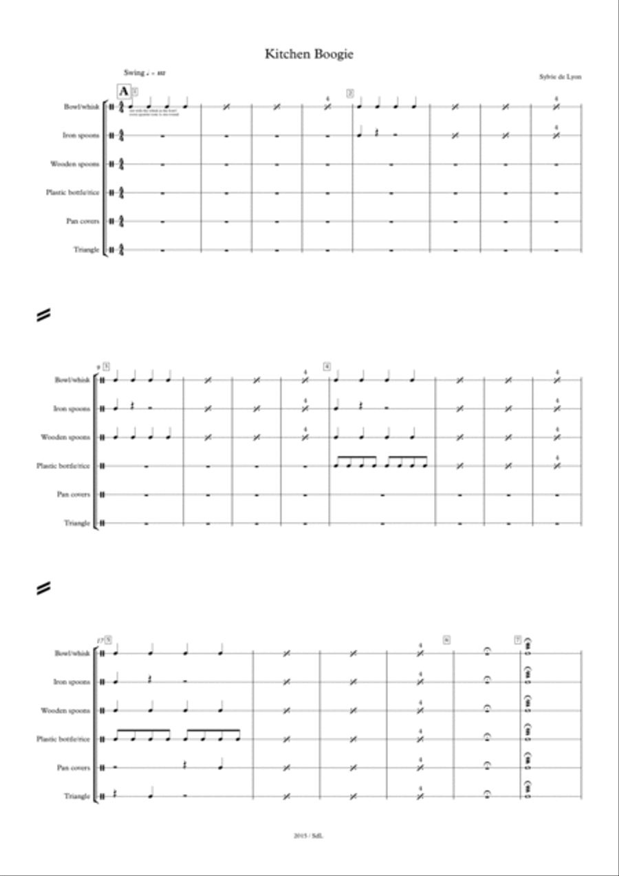 Kitchen Boogie Concert Band scores gallery preview page 3
