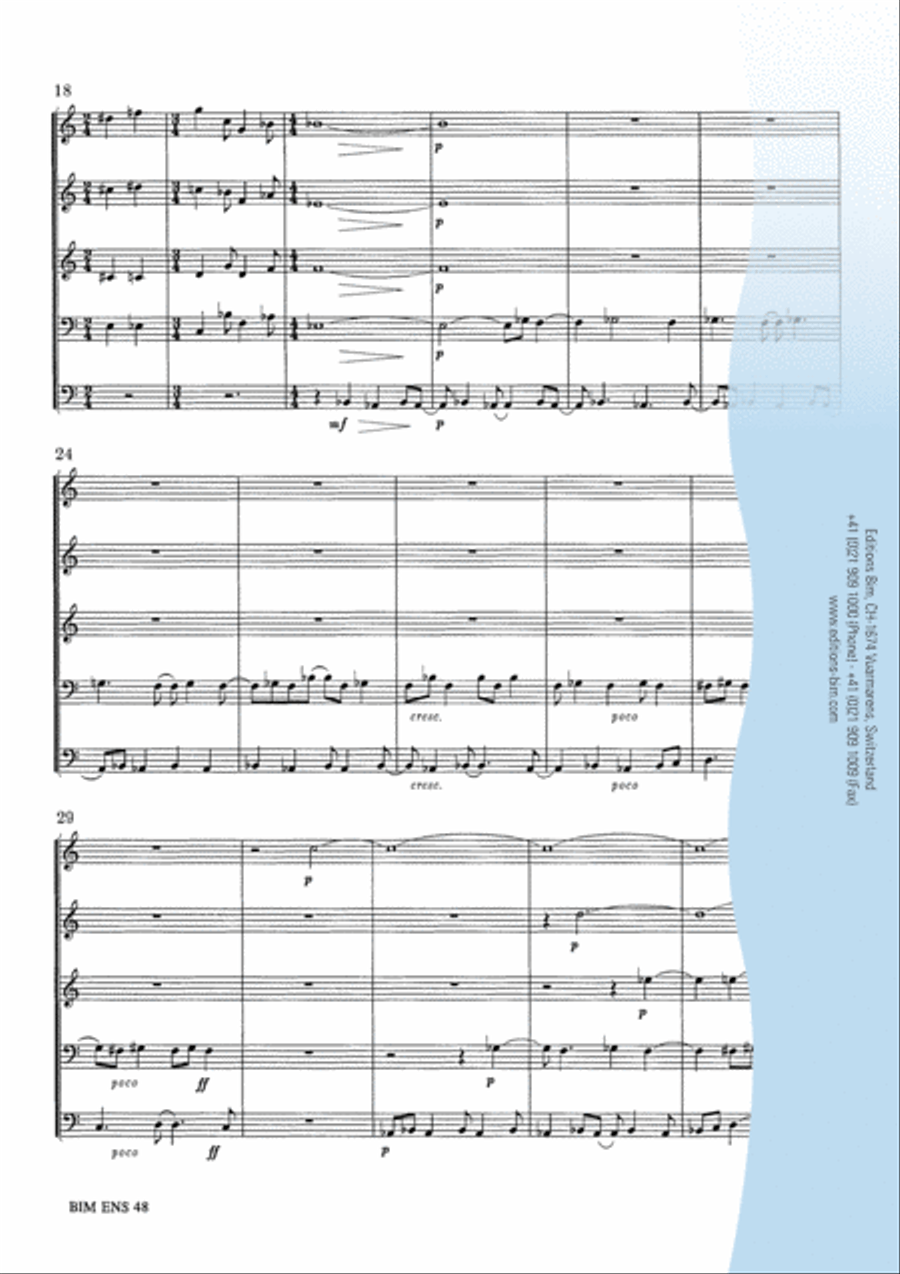 4 Sketches Brass Quintet scores gallery preview page 9