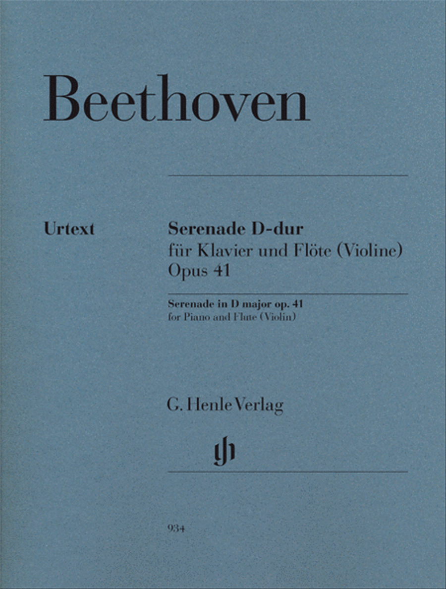 Serenade for Piano and Flute (Violin) op. 41 Flute scores gallery preview page 1