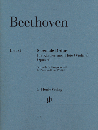 Book cover for Serenade for Piano and Flute (Violin) op. 41