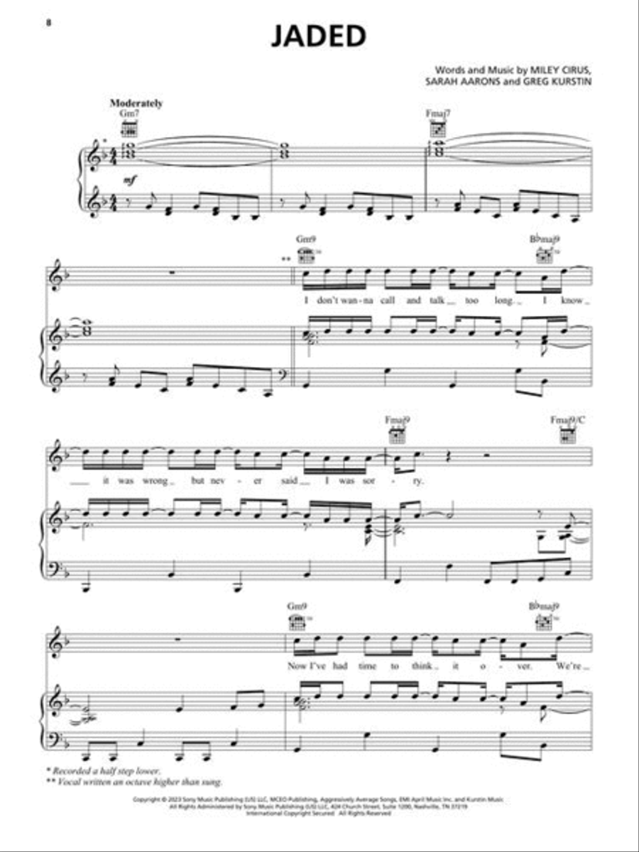 <br>Sheet music extract