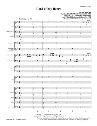 Lord of My Heart - Full Score