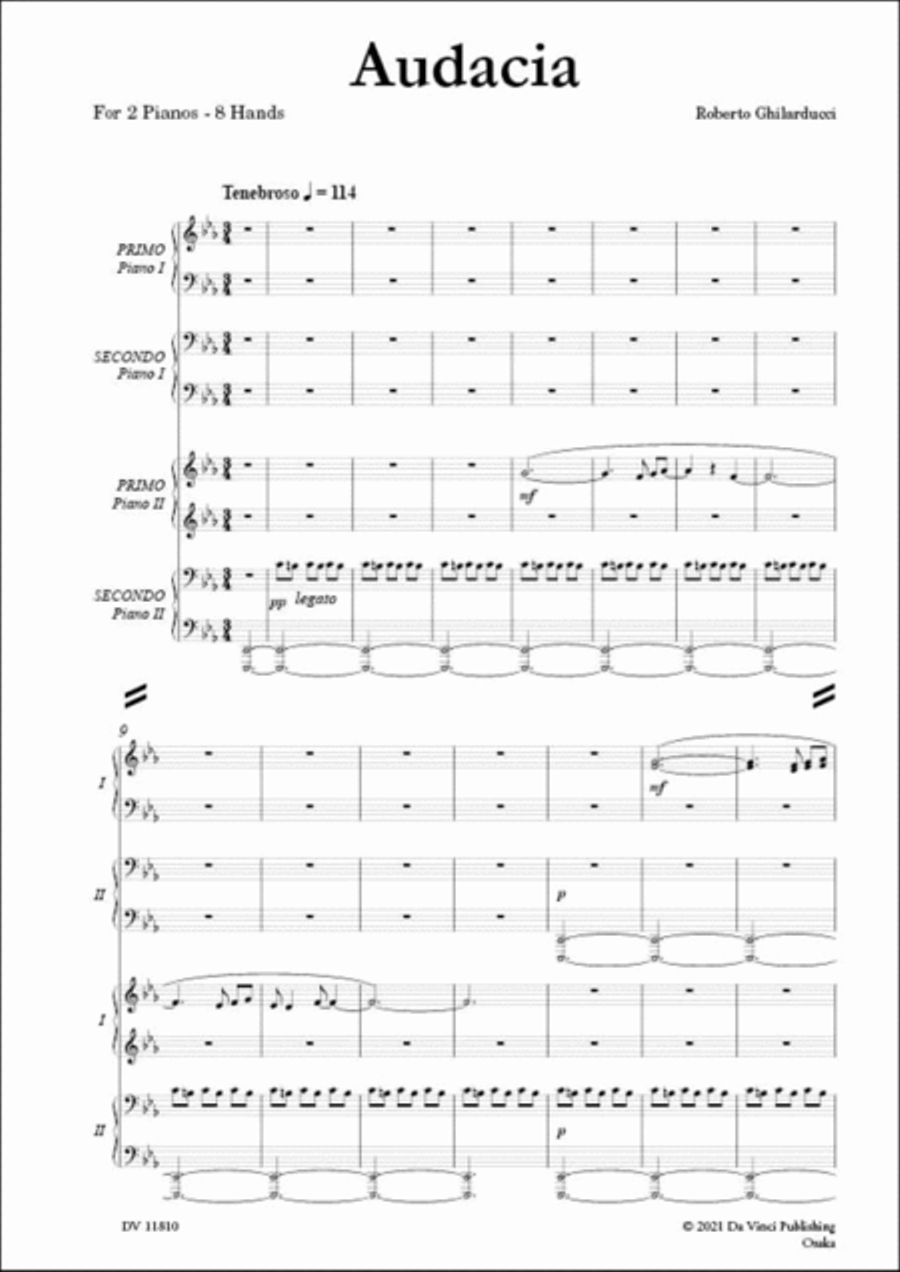 Audacia, for 2 Pianos - 8 Hands Piano scores gallery preview page 2