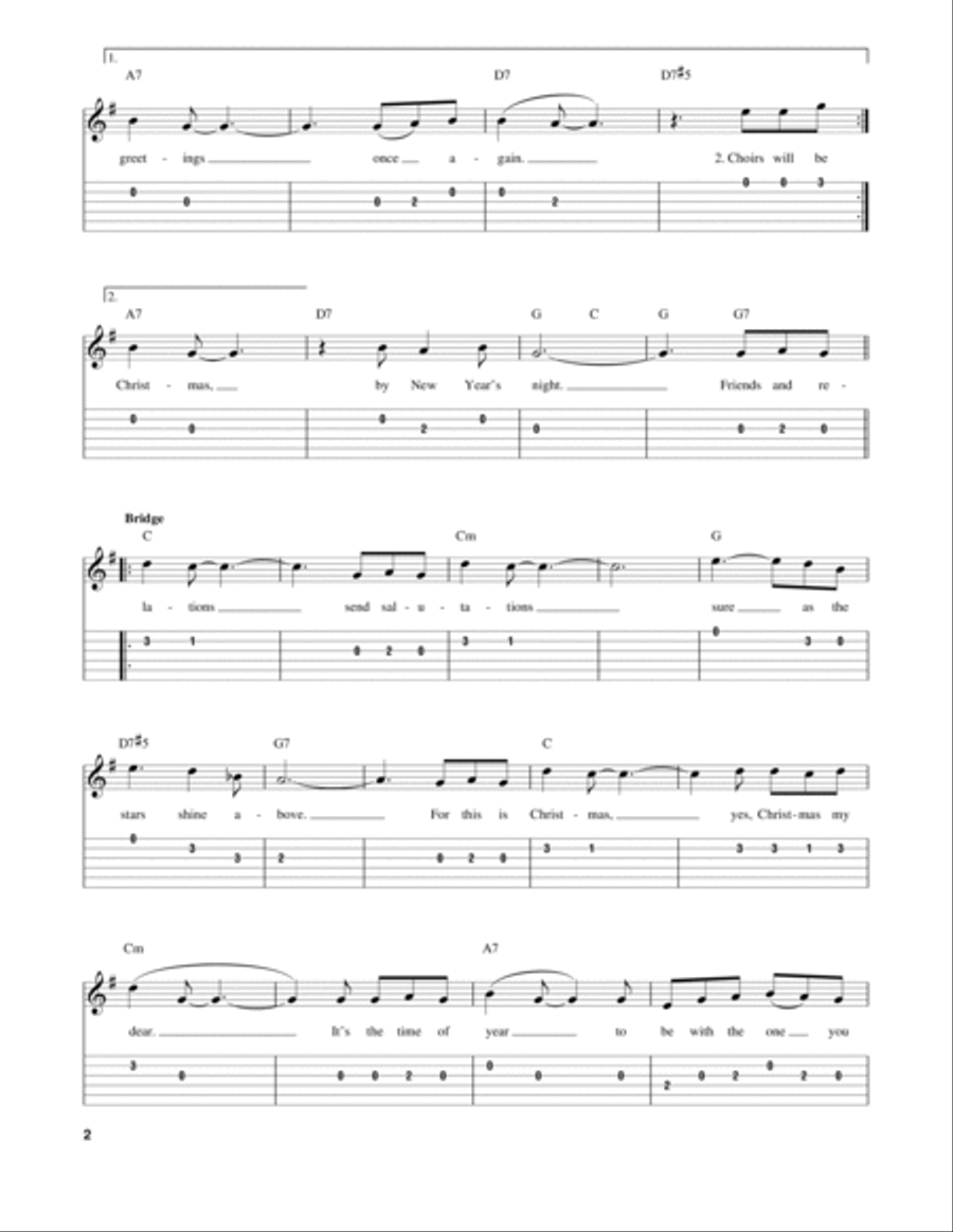 Please Come Home For Christmas Guitar Tablature scores gallery preview page 2