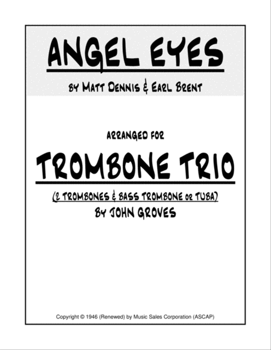 Angel Eyes Trombone Trio scores gallery preview page 1